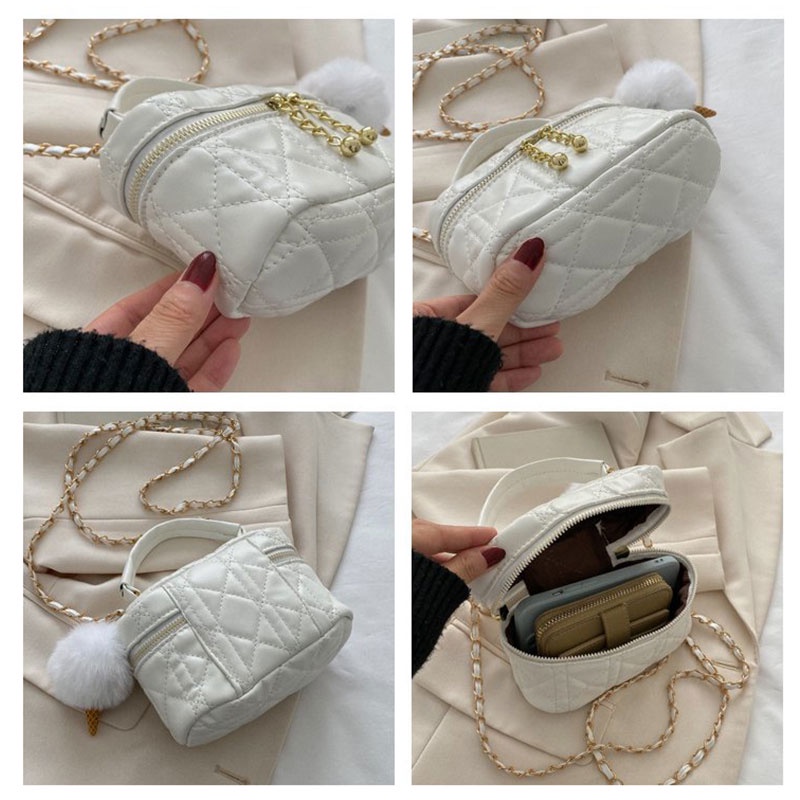 Túi Đeo Chéo Mini Có Khóa Kéo Màu Kẹo Phong Cách Hàn Quốc Dễ Thương Thời Trang Cho Nữ