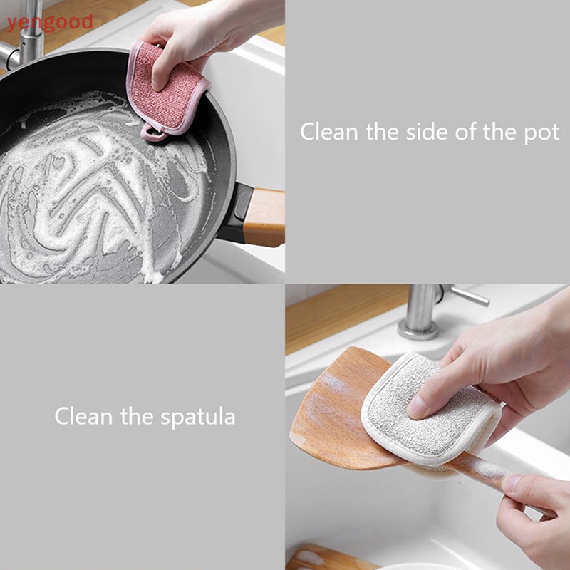 Set 1 / 4 Mút Rửa Chén Hai Mặt Có Thể Tái Sử Dụng Tiện Lợi