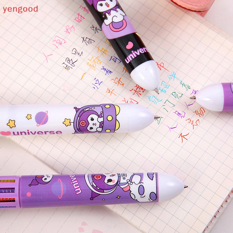 Bút Bi Ngòi 0.7Mm 10 Màu Họa Tiết Kuromi Dễ Thương Cho Học Sinh