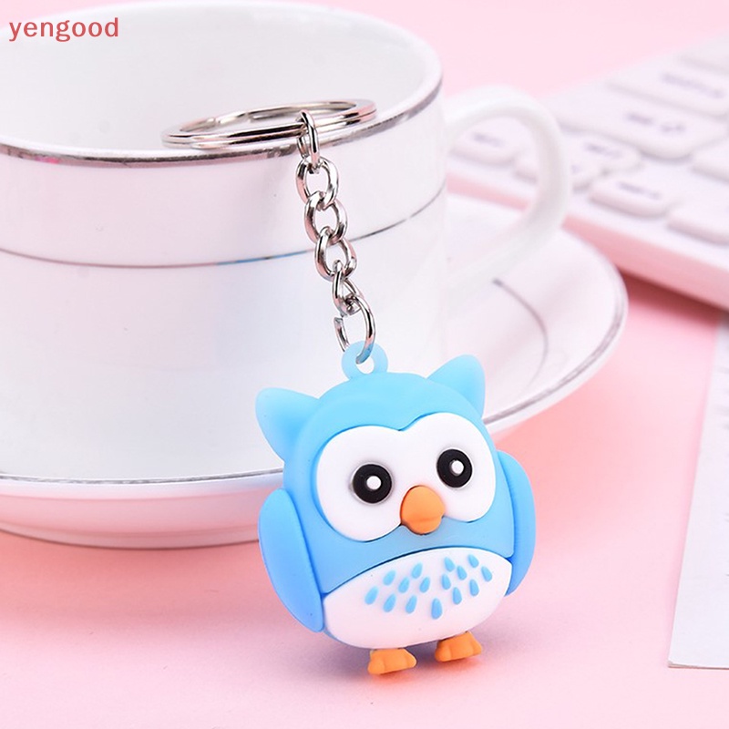 (YGD) Móc Chìa Khóa Xe Hơi / Túi Xách Thủ Công Hình Cú Mèo Đáng Yêu Sáng Tạo Thích Hợp Làm Quà Tặng Cho Nam Và Nữ