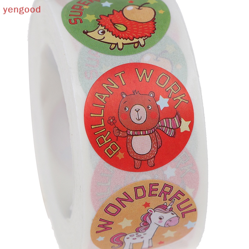 Cuộn 500 Miếng Dán Khen Thưởng Dễ Thương Cho Học Sinh