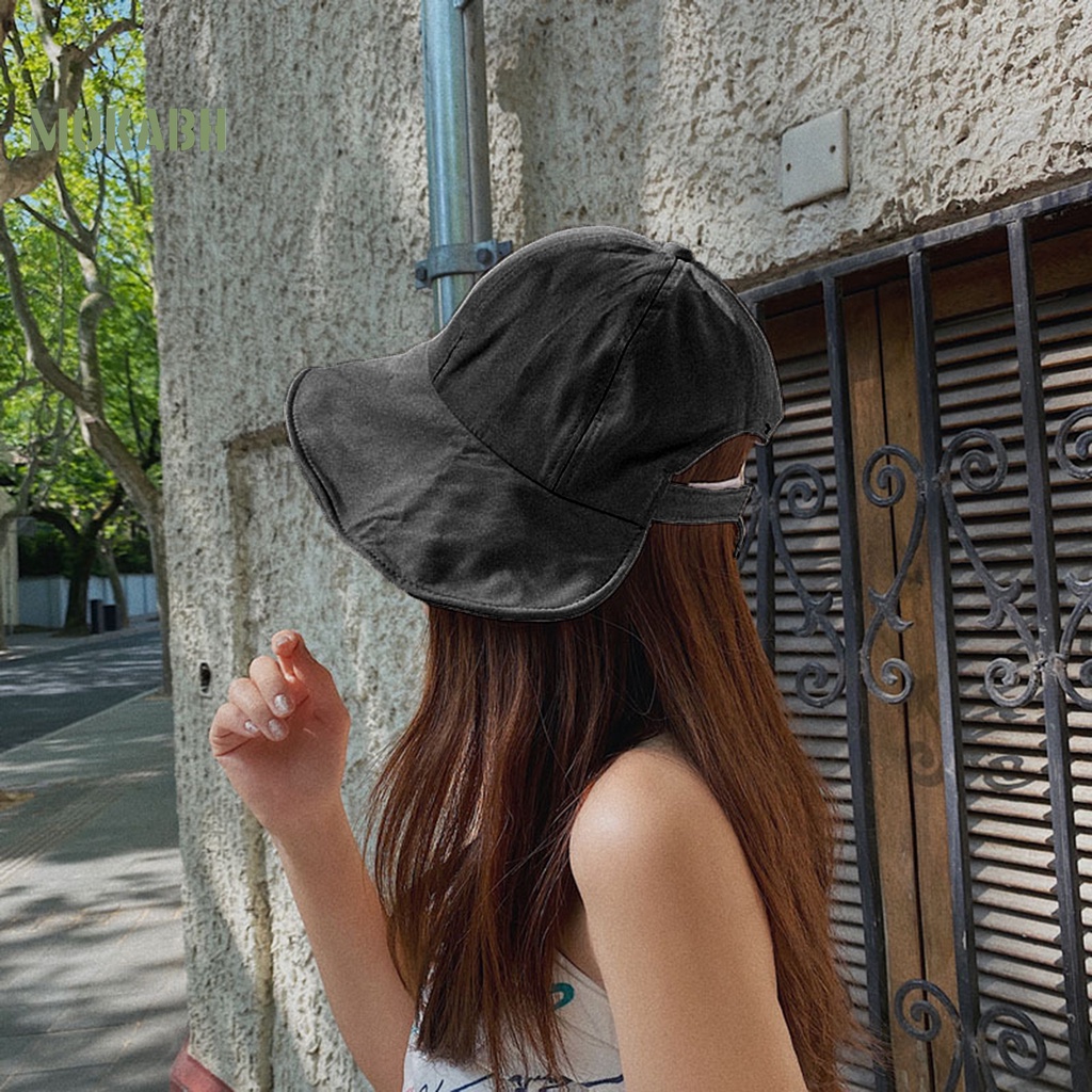 Nón Chống Nắng Thoáng Khí Chống Tia UV Màu Sắc Trơn Có Thể Điều Chỉnh Dành Cho Nữ