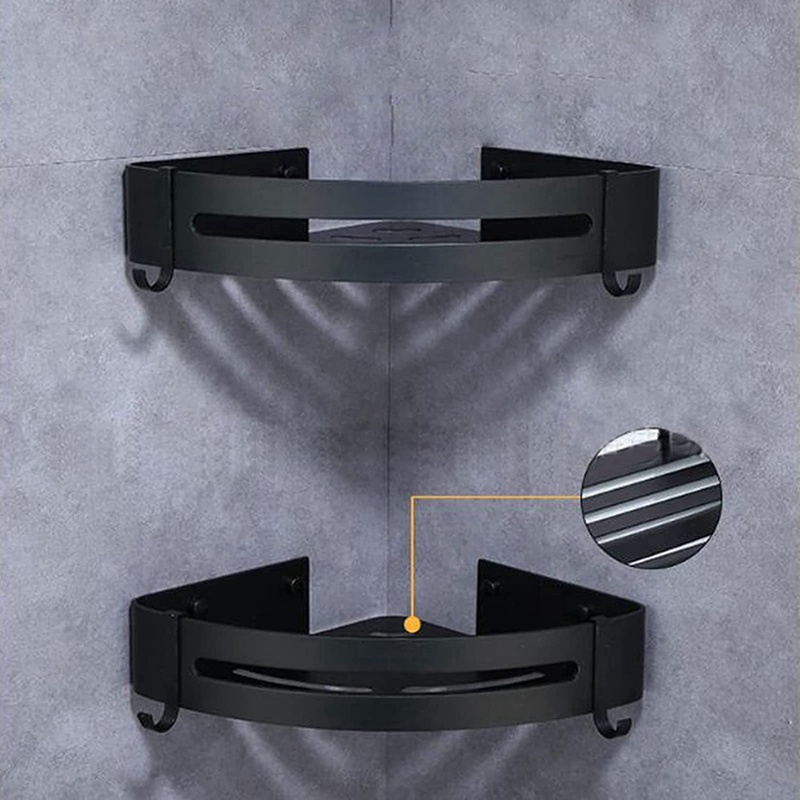 Giá Đỡ Để Đồ Dùng Nhà Tắm Gắn Tường Hình Tam Giác Bằng Nhôm Tiện Dụng