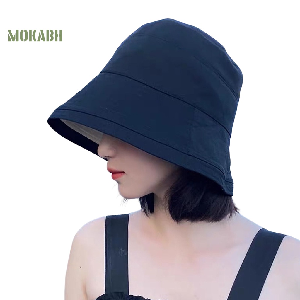 Nón Tai Bèo Hai Lớp Chống Tia UV Chống Thấm Nước Màu Sắc Đơn Giản Dành Cho Nữ