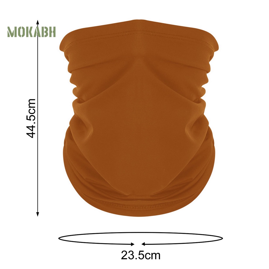 [Mok Abh] Mặt Nạ Vải Co Giãn Thoáng Khí Chống Nắng Chống Gió Màu Trơn Dùng Khi Chạy Xe Đạp