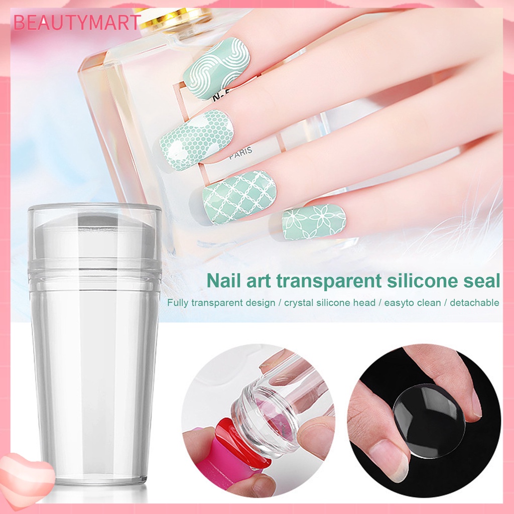 1 Bộ Dụng Cụ In Hình Móng Tay Bằng Silicon Trong Suốt Chuyên Nghiệp