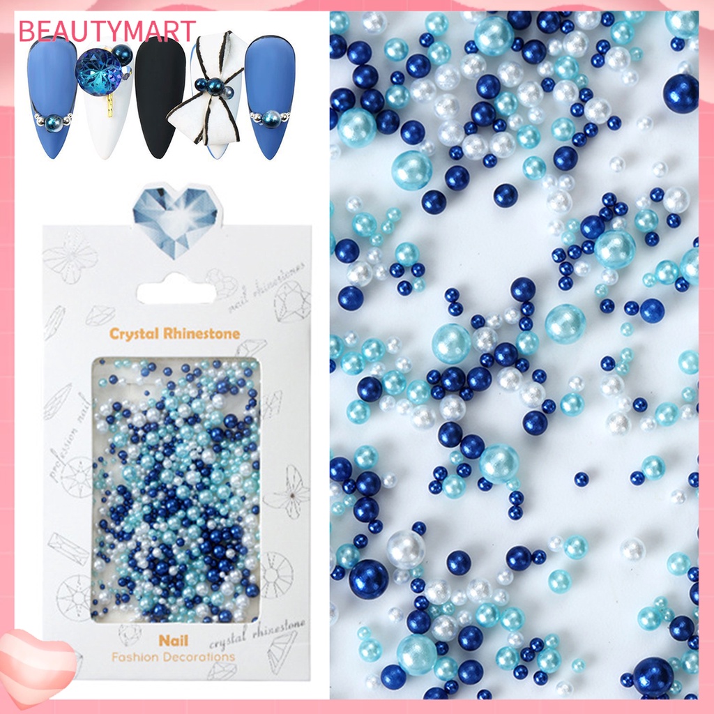 1 Túi Hạt Ngọc Trai ABS Giả Màu Sắc Sống Động Thân Thiện Với Môi Trường Trang Trí Móng Nghệ Thuật