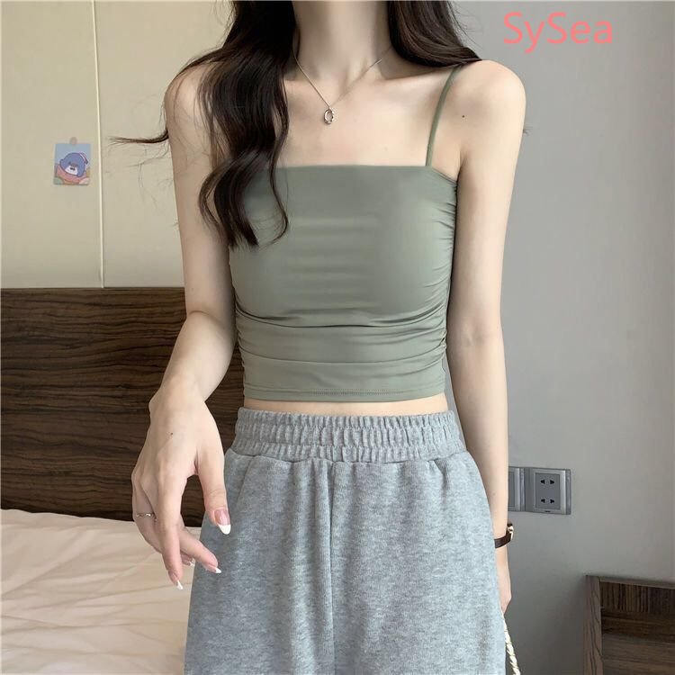 Áo Hai Dây Có Mút Đệm Ngực Thời Trang Mùa Hè Cho Nữ