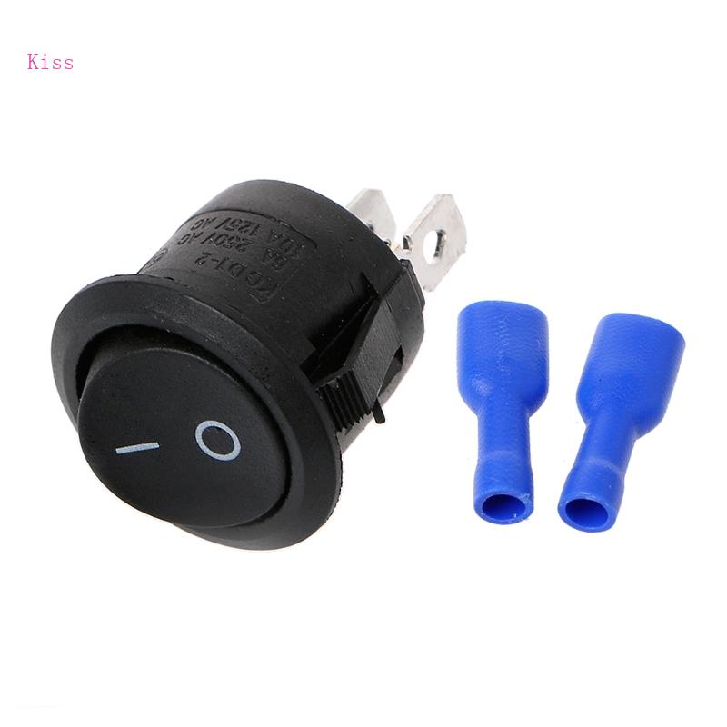 Kiss On Off Công Tắc Tròn + Đầu Nối Cái Uốn Cong Cho Xe Hơi / Tàu Thuyền