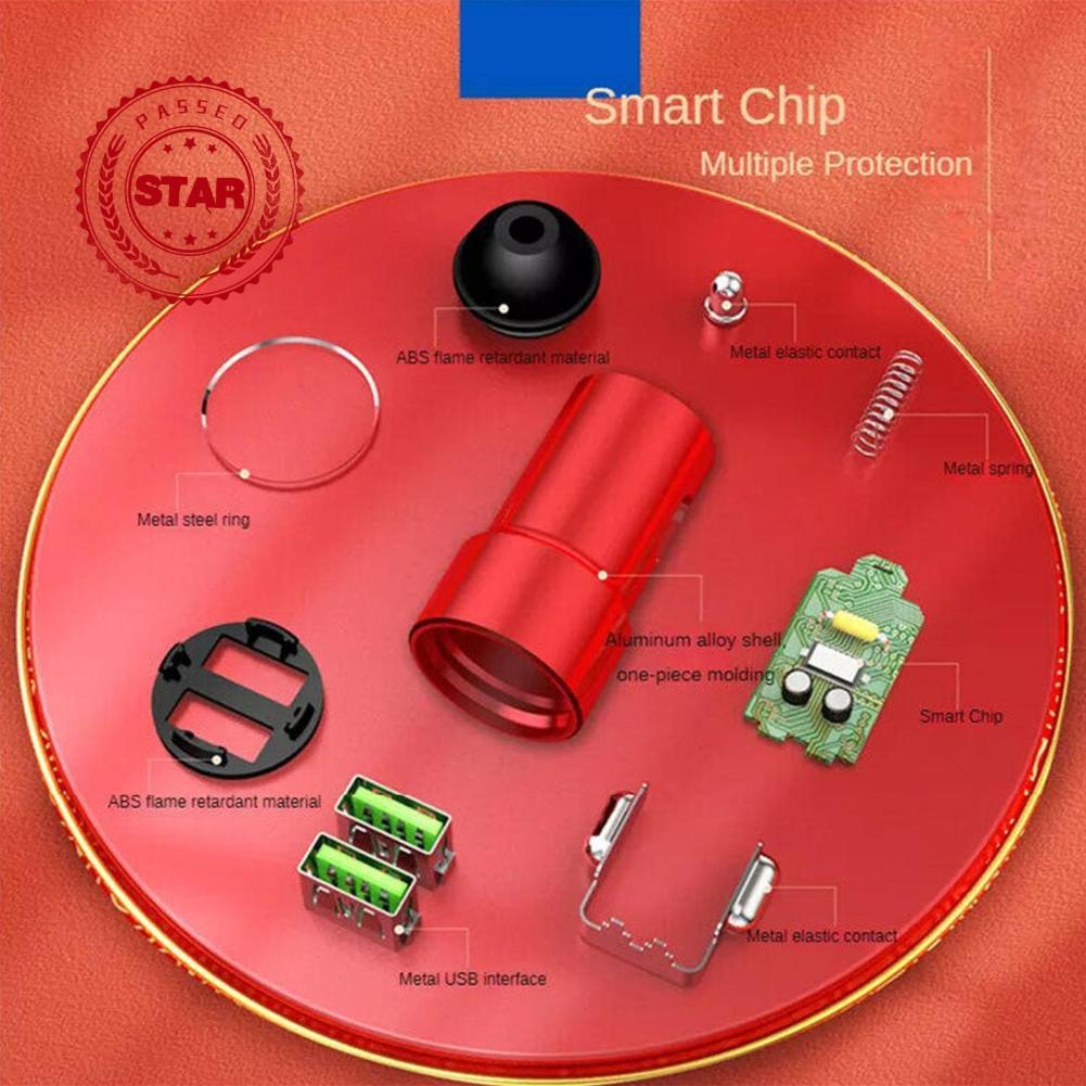 Sạc Nhanh S3E0 LED USB Hai CổNg Cho Xe Hơi