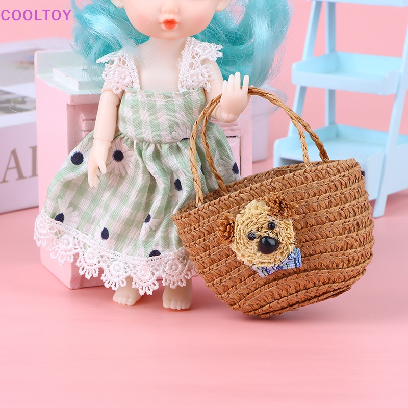 Giỏ Đan Mini Đựng Đồ Đa Năng Cho Nhà Búp Bê Tỷ Lệ 1 / 12