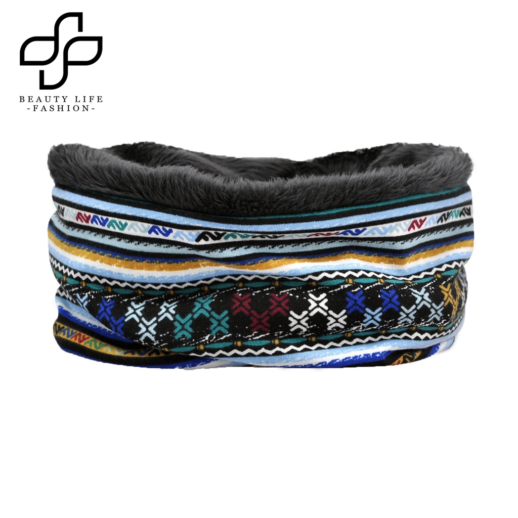 Khăn Choàng Cổ Dày Dặn In Họa Tiết Vintage Thời Trang Thu Đông Cho Nữ