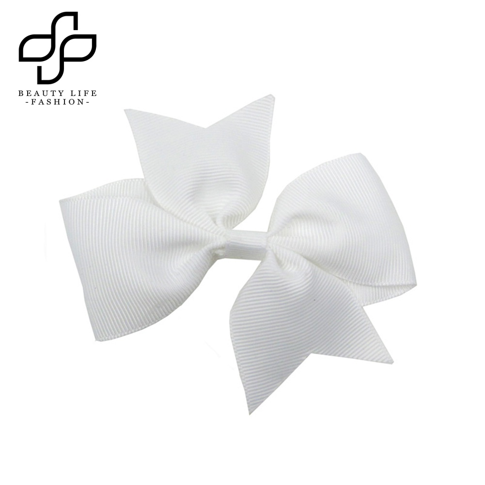 Bộ 10 Kẹp Tóc Nơ Màu Trơn Thời Trang Cho Nữ