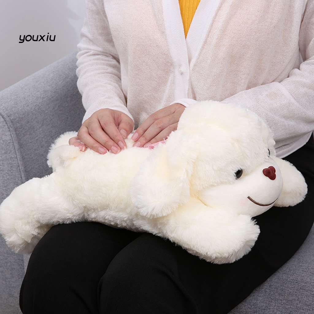 Thú Nhồi Bông Hình Chú Chó Nằm Trên Xe Hơi Bằng Cotton PP Mềm Mại Dễ Thương