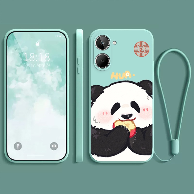 Ốp lưng REALME 10 PRO 5G REALME 10 PRO + 5G REALME 10 4G Ốp điện thoại dẻo Gấu trúc mắn