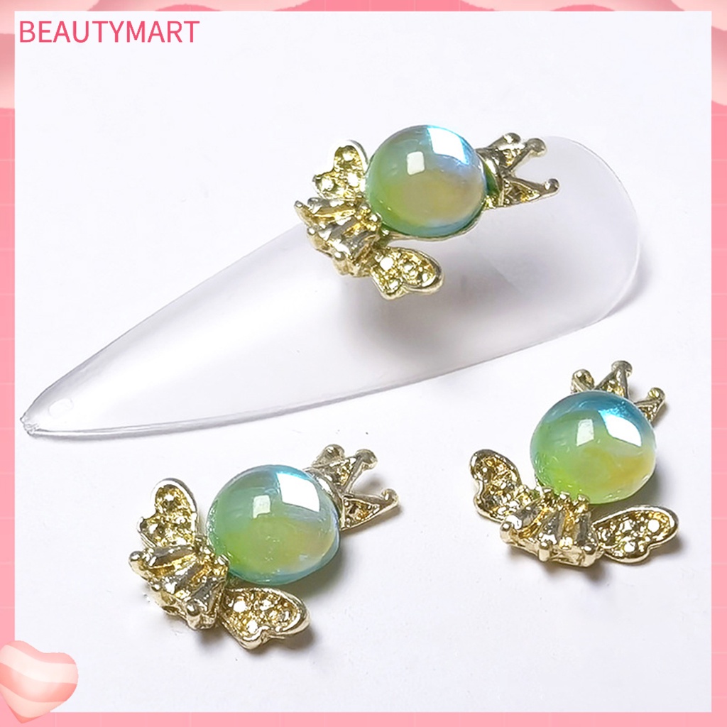 Set 10 Phụ Kiện Trang Trí Móng Tay Hình Vương Miện Bằng Hợp Kim DIY