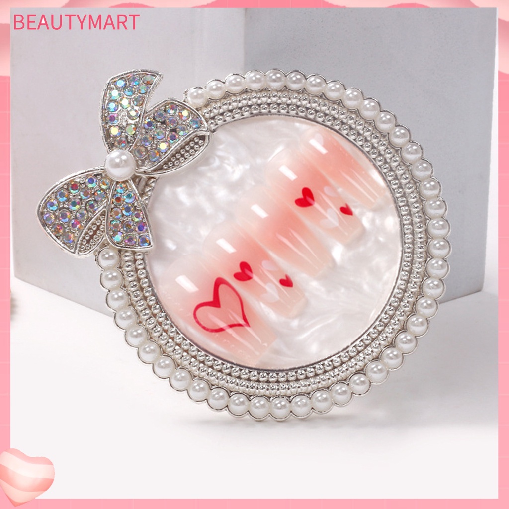 Khay Trưng Bày Móng Tay Bằng Nhựa Resin Bền Lấp Lánh Thắt Nơ Dễ Vệ Sinh