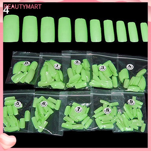 Bộ 500 Móng Tay Giả Bằng Acrylic Che Phủ Toàn Diện Kiểu Pháp Thời Trang