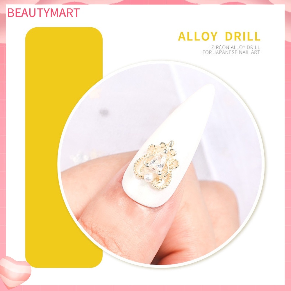 Set 2 Phụ Kiện Trang Trí Móng Tay Đính Đá Zircon Sang Trọng