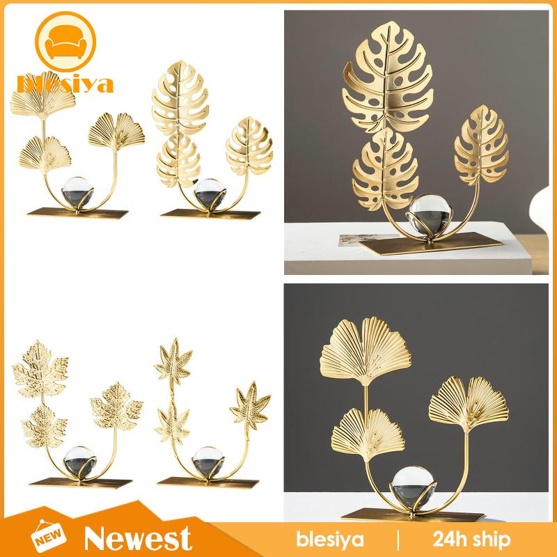 [Blesiya] Bức Tượng Lá Kim Loại hạn hán Hiện Đại Trang Trí Nhà Cửa
