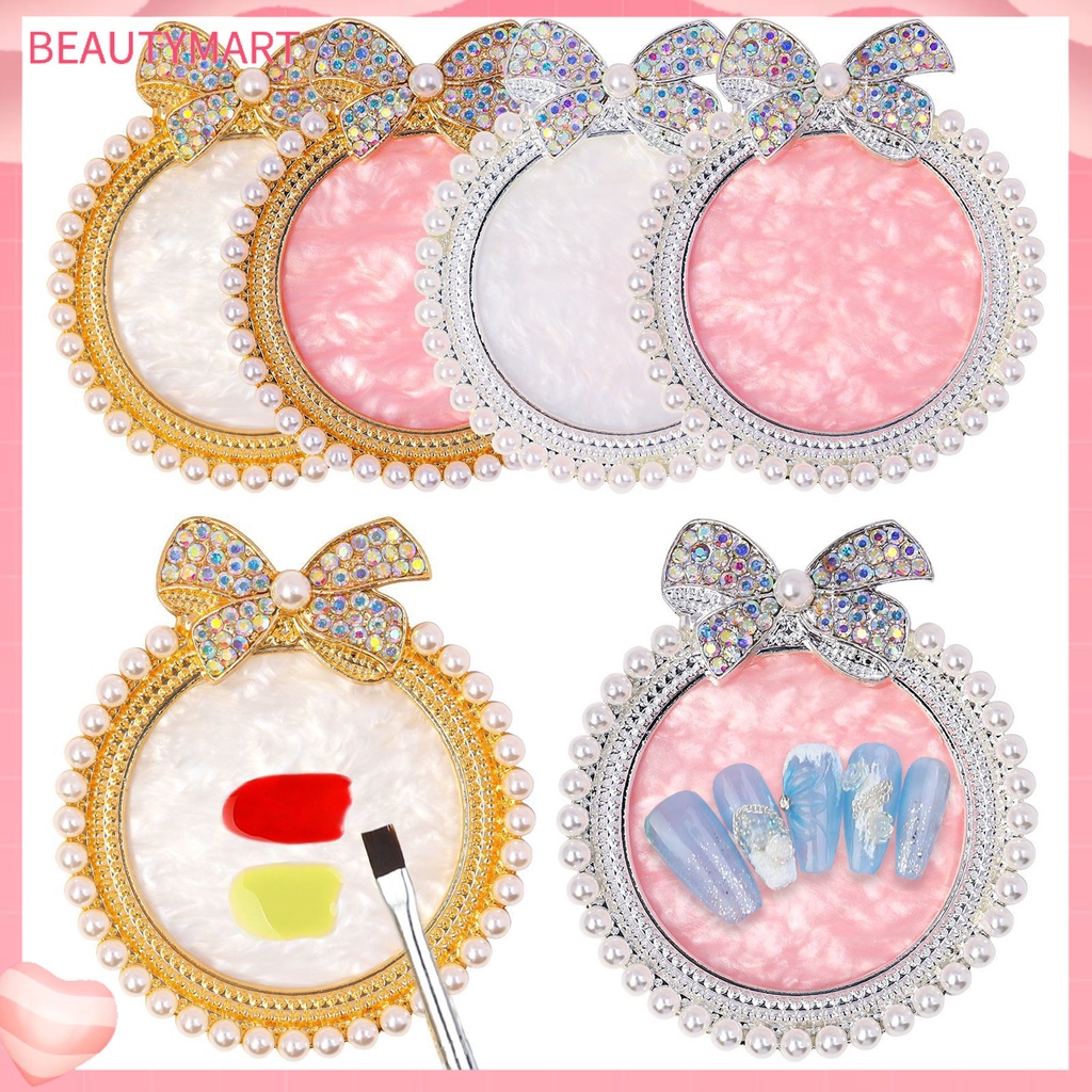 Bảng Màu Trang Trí Móng Tay Nghệ Thuật Hình Nơ Màu Sắc Sống Động