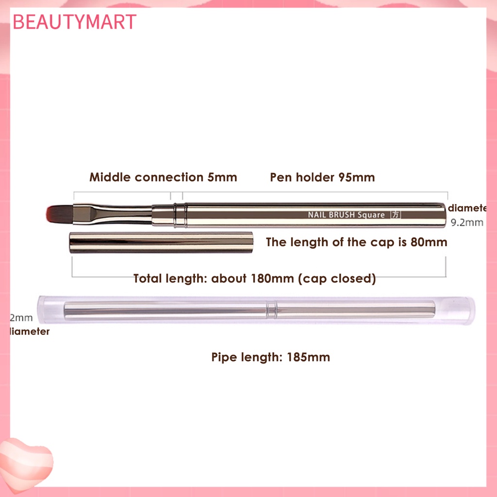 Cọ Vẽ Móng Nghệ Thuật Kèm Nón Đầu Cọ Linh Hoạt Không Nhuộm Màu Chuyên Dụng Cho Salon