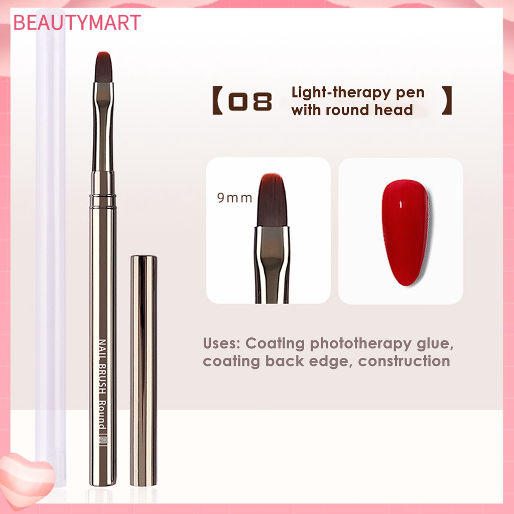 Cọ Vẽ Móng Nghệ Thuật Kèm Nón Đầu Cọ Linh Hoạt Không Nhuộm Màu Chuyên Dụng Cho Salon