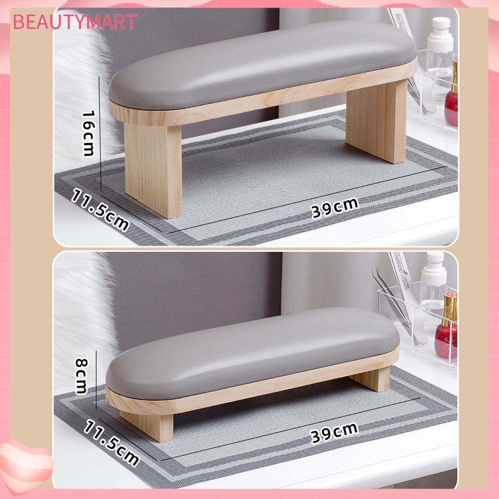 Gối Kê Tay Bằng Xốp Giả Da Mềm Mại Màu Trơn Hỗ Trợ Sơn Móng Tay Chuyên Dụng Cho Salon