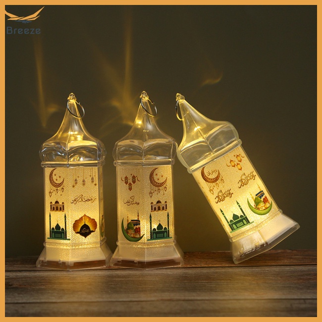 Lồng Đèn Led Hình Nến Điện Tử Trang Trí Lễ Hội Eid Mubarak
