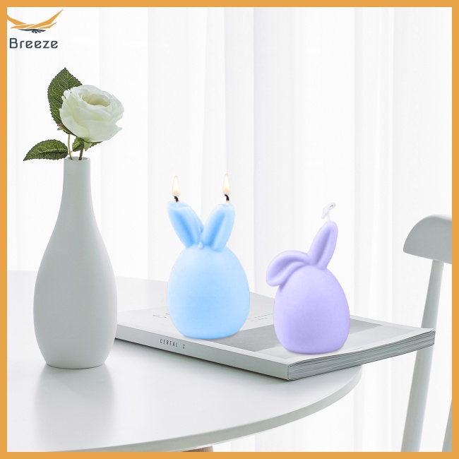 Bộ 2 Khuôn Silicone Làm Nến Hình Thỏ Chống Dính Chịu Nhiệt Độ Cao Diy