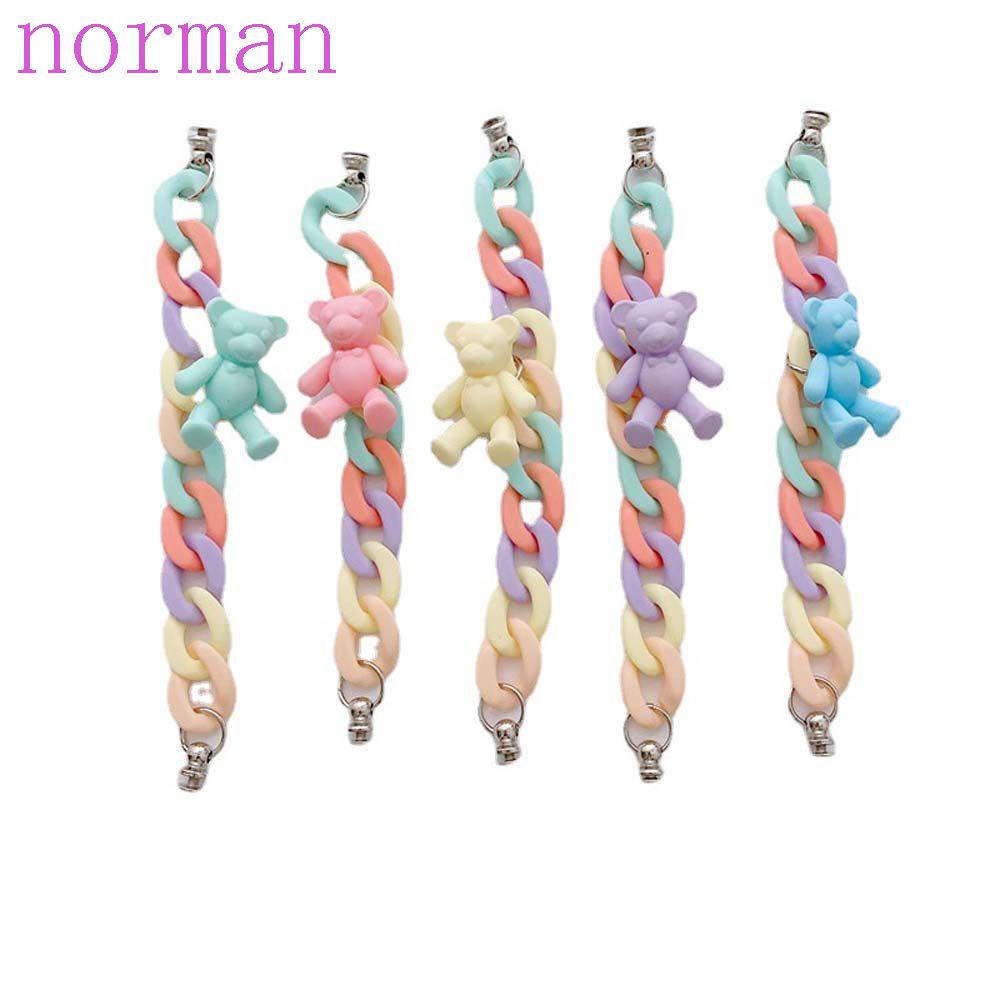 Ốp Điện Thoại Acrylic Màu Kẹo Hình Gấu Chống Mất Phối Dây Xích Treo DIY