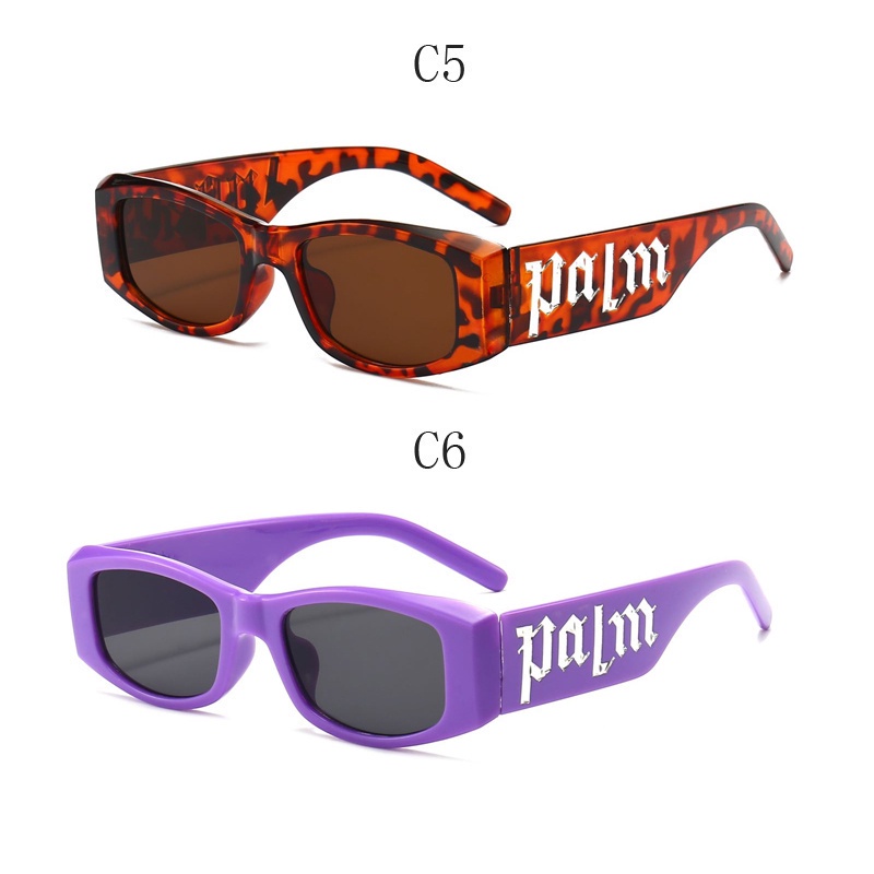 Kính Mát Gọng Tím In Chữ Phong Cách hip hop Thời Trang Cao Cấp Cho Nữ