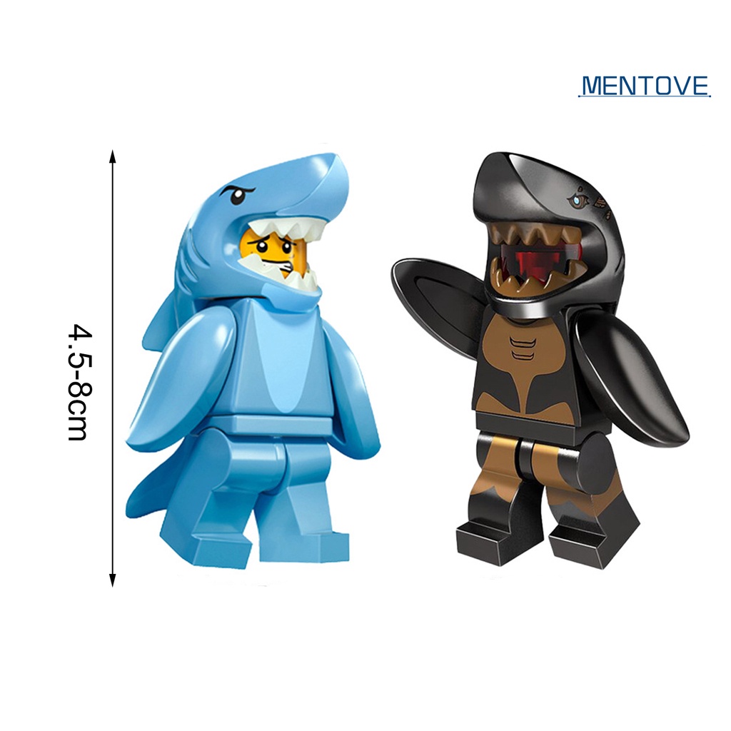 [MT] Đồ Chơi Mô Hình Lắp Ráp Búp Bê Người Đàn Ông Chuối Cá Mập Chim Cánh Cụt Gấu Trúc Chim Cánh Cụt Mini Nhiều Kiểu Dáng DIY