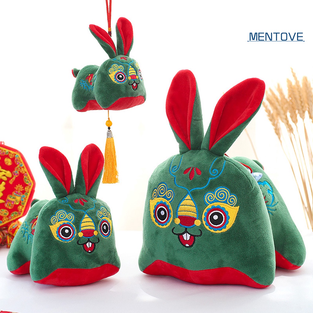 Búp Bê Thỏ May Mắn Truyền Thống Trung Hoa 3D Trang Trí Năm Mới