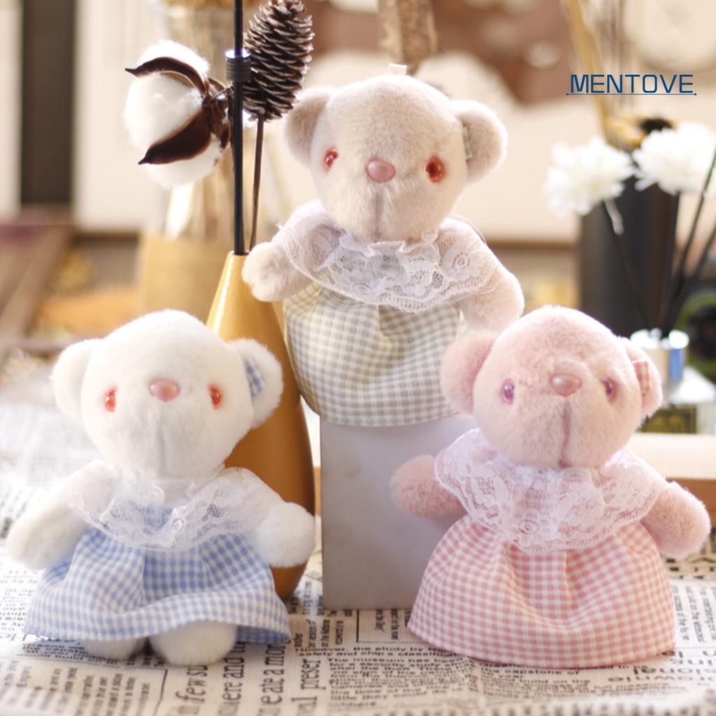 Móc Khóa Gấu Bông 3D Bằng Cotton Mềm Mại 15cm Trang Trí Đa Ứng Dụng