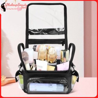 Túi Cốp Đựng Đồ Trang Điểm, Mỹ Phẩm Trong Suốt Đa Năng Kèm Dây Đeo 24*24*14cm