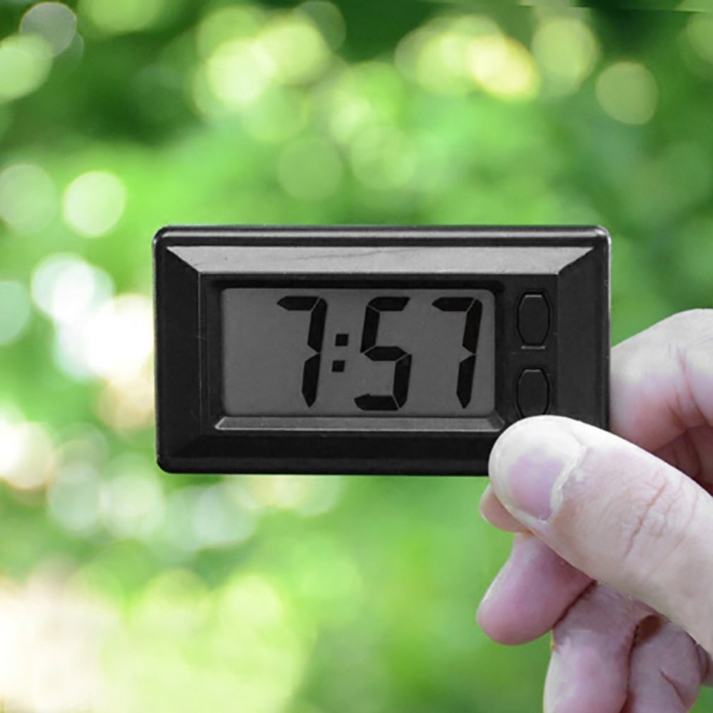=Christmas=Ultra-thin LCD Digital Display Car Vehicle Dashboard Clock with Calendar