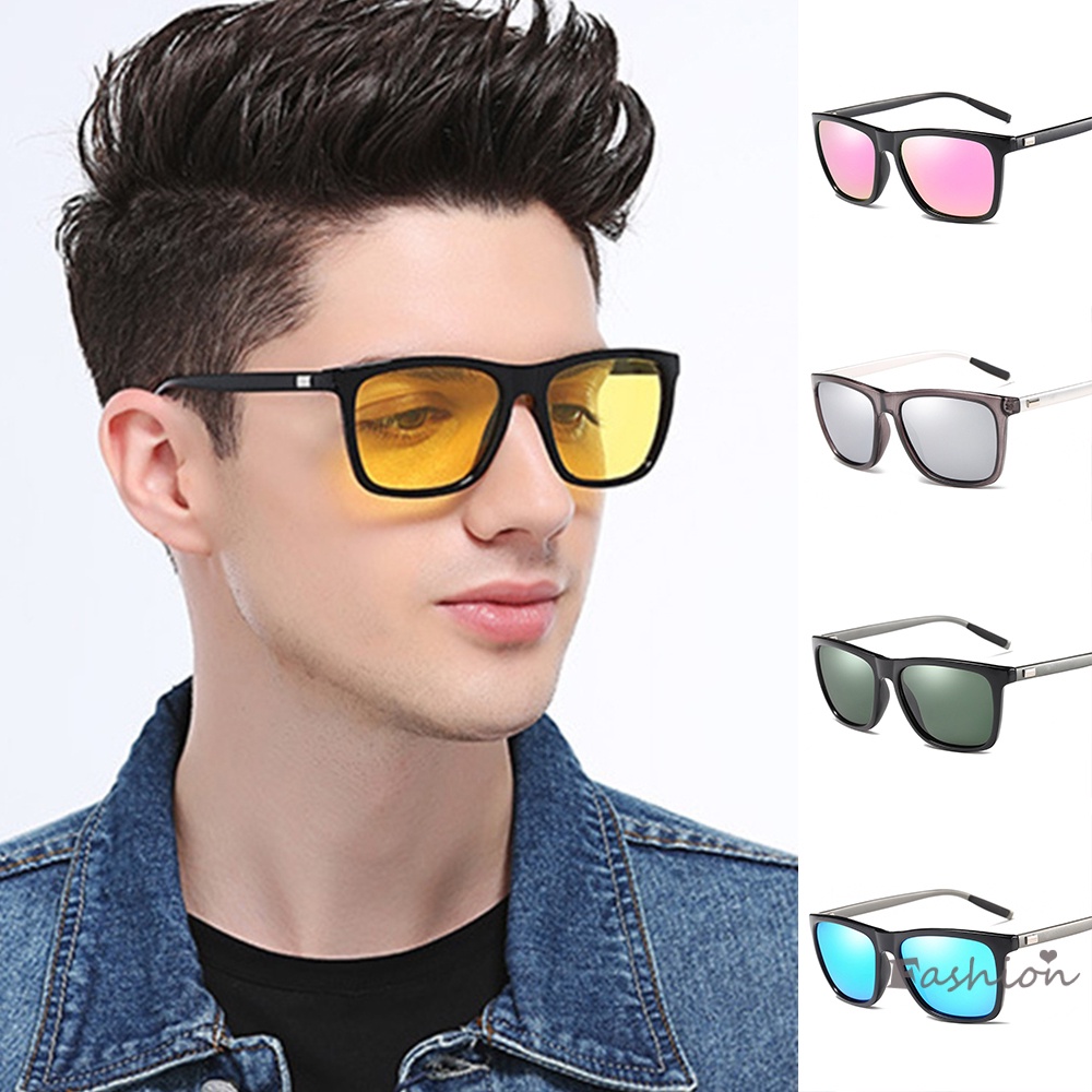 Kính Mát Phân Cực Gọng Vuông Siêu Nhẹ Thời Trang Đi Xe Đạp