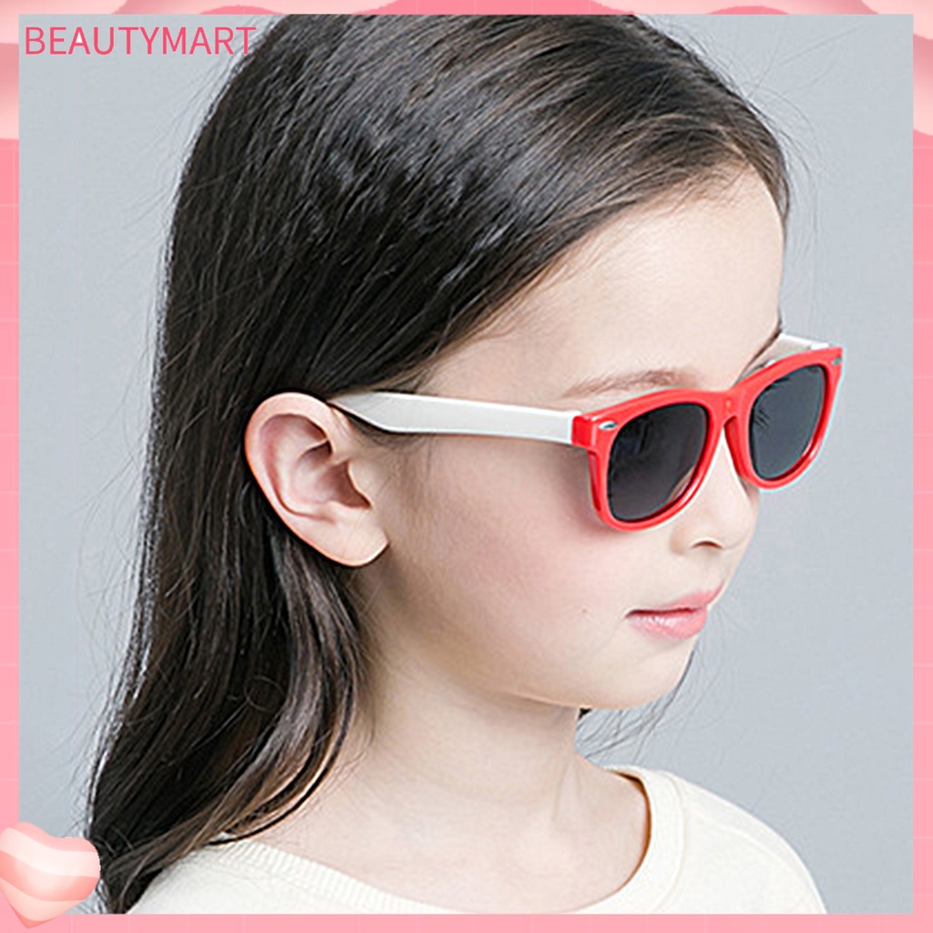 1 Cặp Kính Mát Phân Cực 100% AU Gọng Dày Linh Hoạt Bảo Vệ Cho Bé 3-12 Tuổi