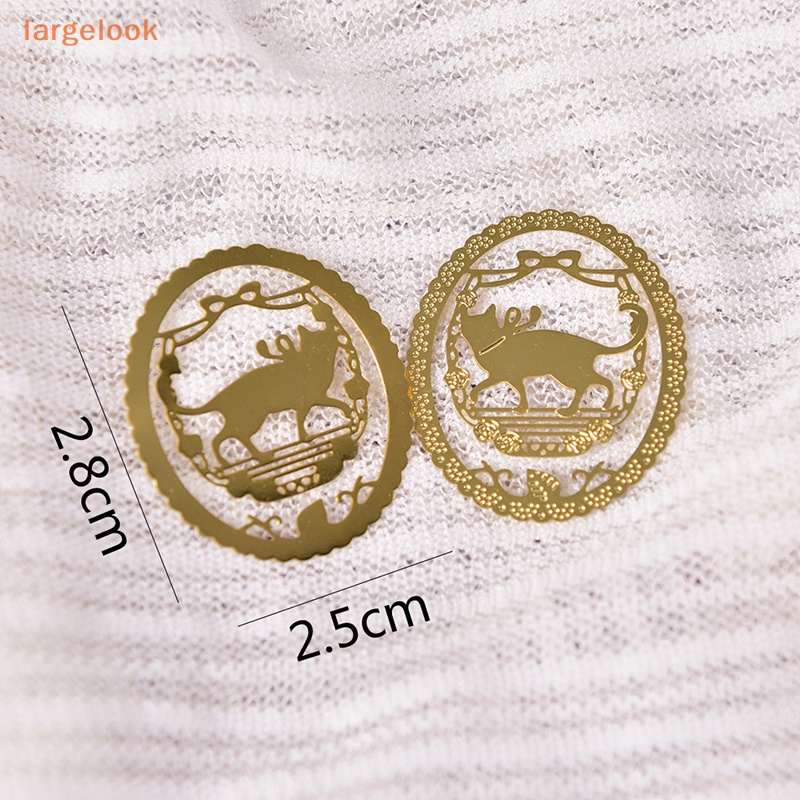 Thẻ Đánh Dấu Trang Sách Hình Mèo Bằng Kim Loại Dễ Thương