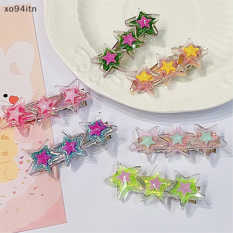 Kẹp Tóc Hình Ngôi Sao Trong Suốt Lấp Lánh Thời Trang