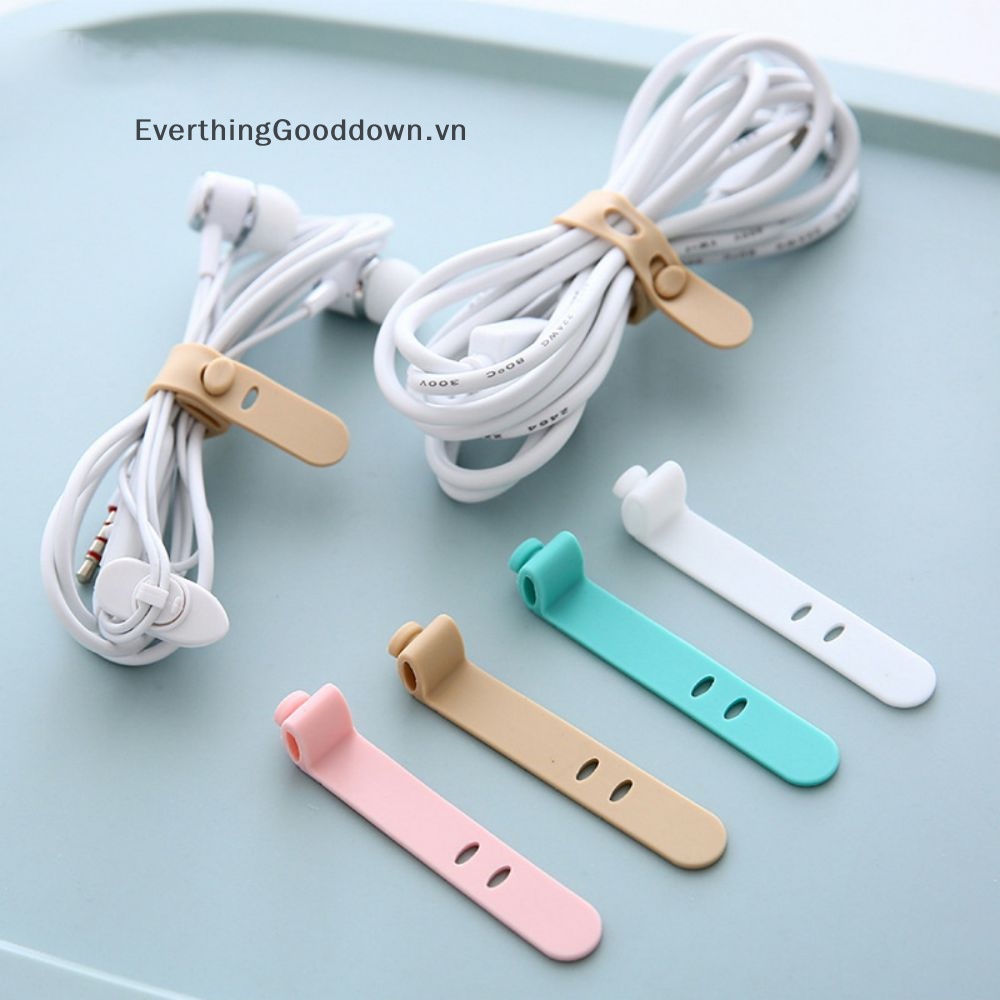 Everthinggooddown set 5 Phụ Kiện Bảo Vệ Dây Cáp Tai Nghe USB Bằng Silicon Pac vn