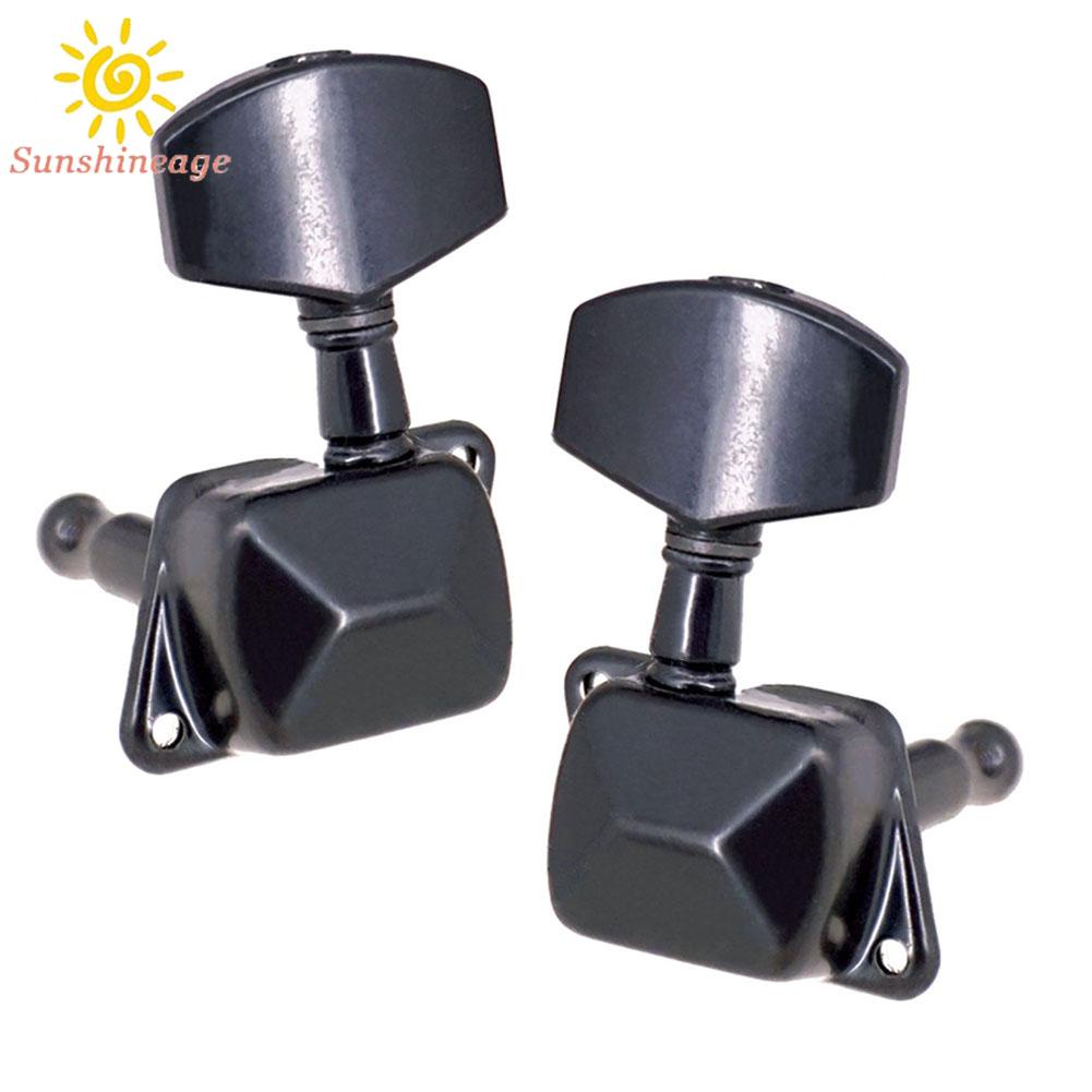 Bộ 6 Nút Chỉnh Dây Đàn Bằng Kim Loại Bán Nguyệt Cho Guitar Điện Acoustic