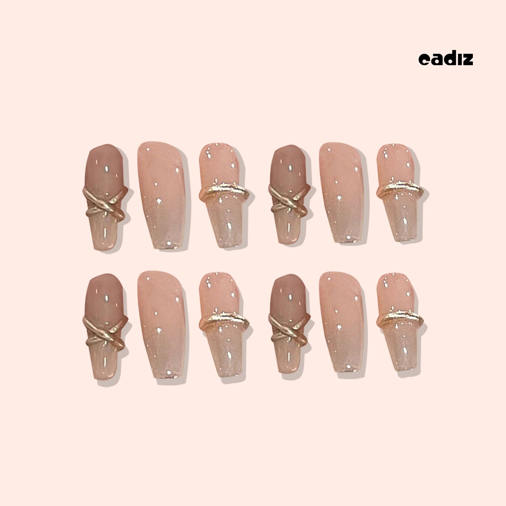 1 Bộ Móng Tay Giả Che Phủ Toàn Diện Hiệu Ứng Visual Effect Kèm Keo Dán Chuyên Dụng Cho Salon