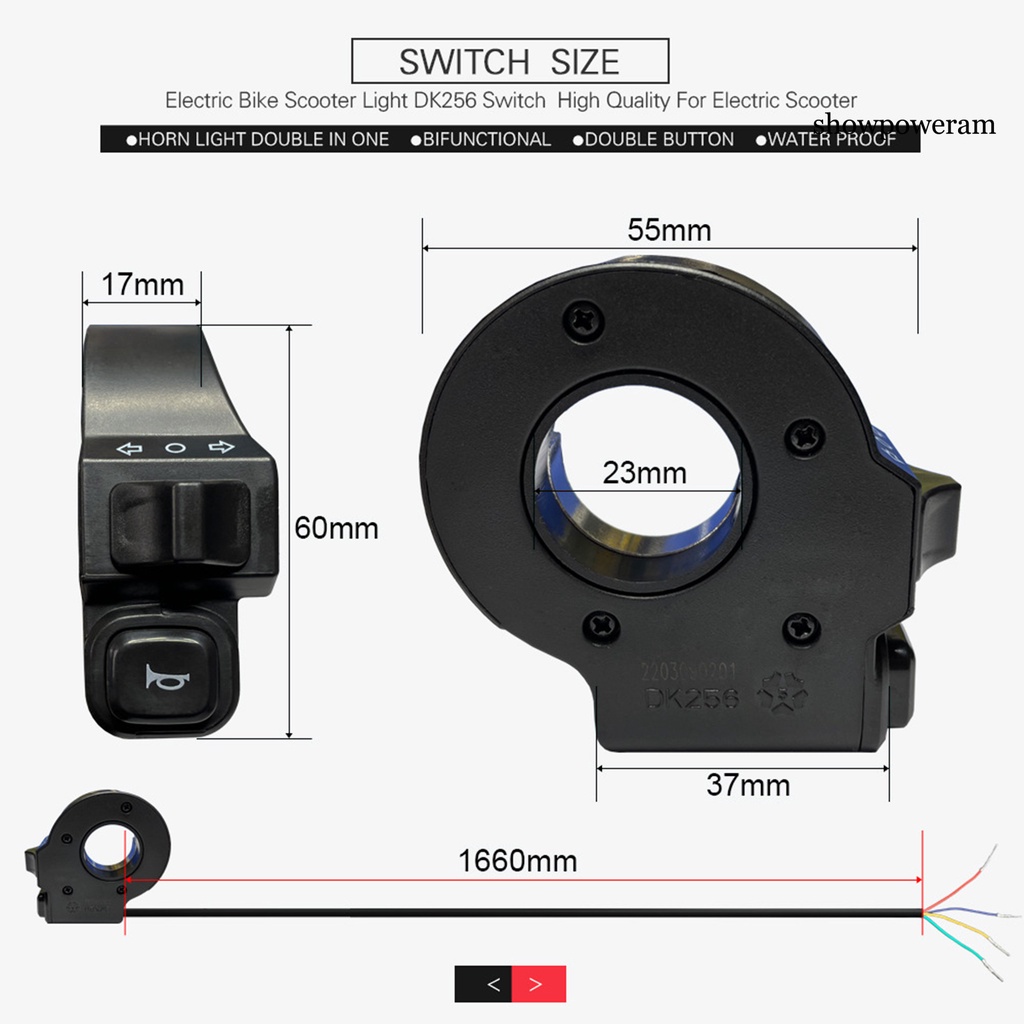 Công Tắc Còi Xe Đạp 2 Trong 1 Trọng Lượng Nhẹ Chống Ăn Mòn Chống Thấm Nước