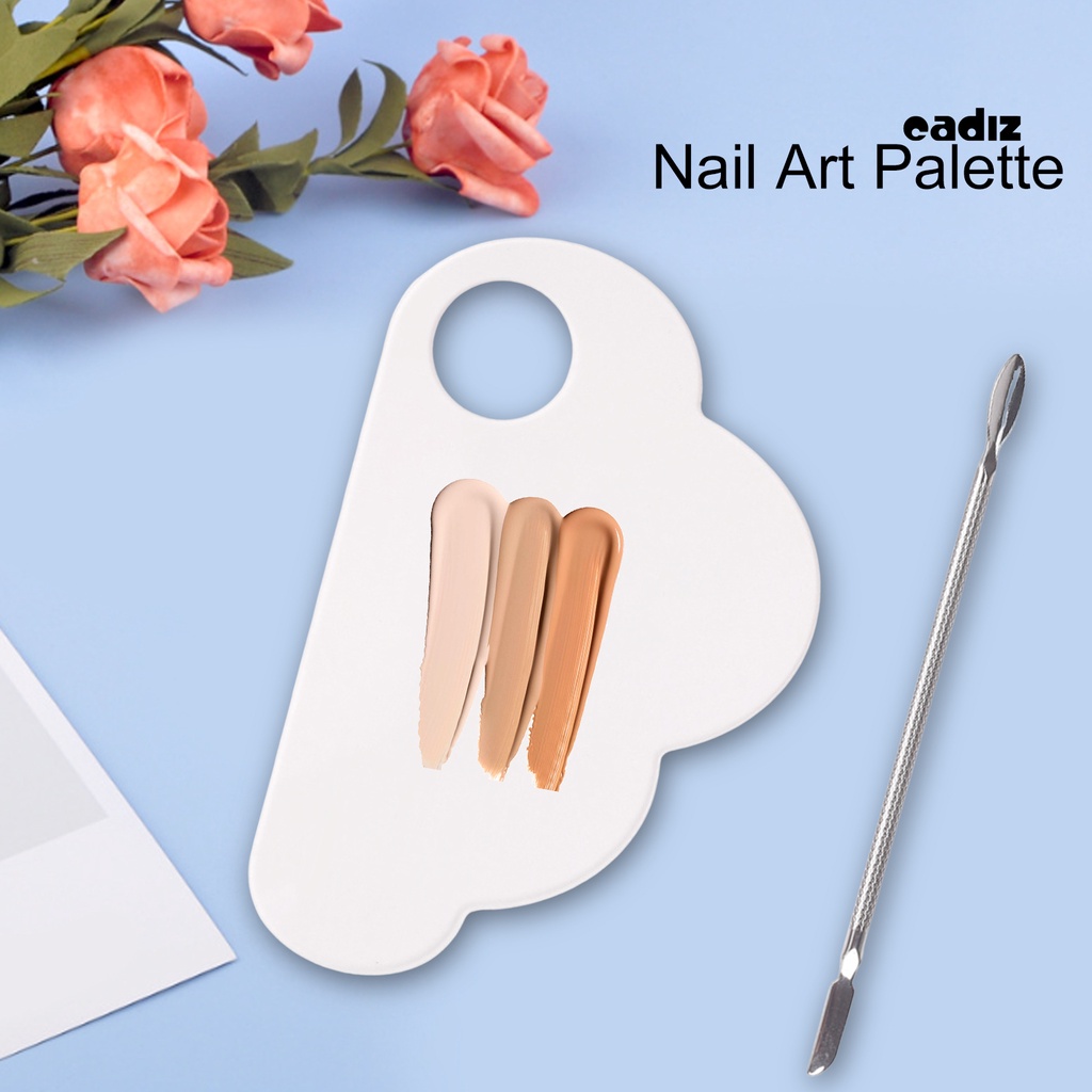 Bộ 4 Khay Đựng Màu Móng Tay Có Lỗ Treo Hình Oval / Lá / Đám Mây / Bán Nguyệt / Tròn Dễ Làm Sạch