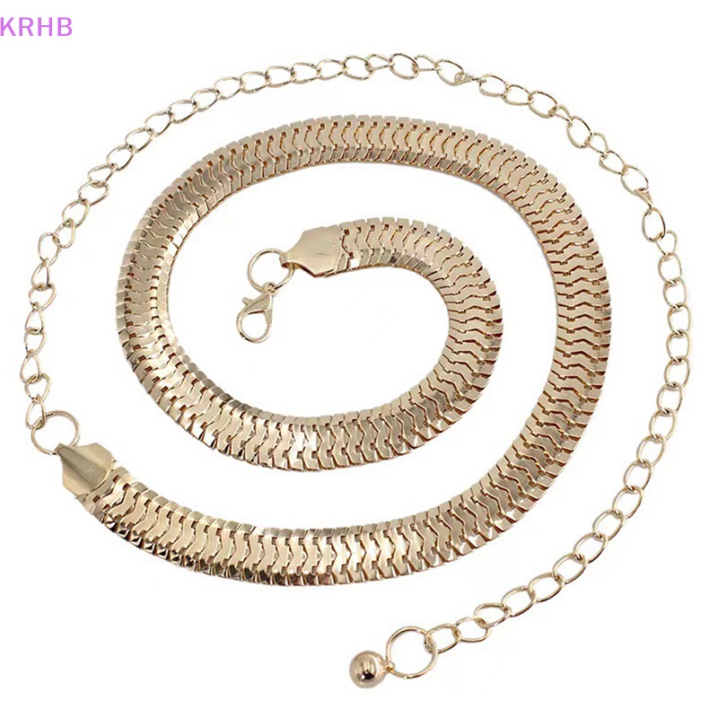 Thắt Lưng Dây Xích Màu Vàng Kim Sáng Tạo Đơn Giản Cho Nữ Mới