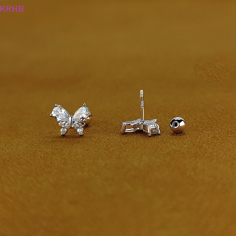 1 Đôi Khuyên Tai Hình Bướm Dạng Xoắn Ốc Đính Đá Zircon Dành Cho Nữ Mới