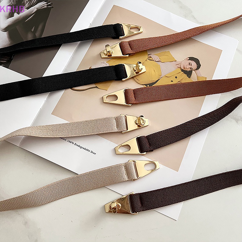 Thắt Lưng Co Giãn Khóa Kim Loại Thời Trang Dành Cho Nữ Mới