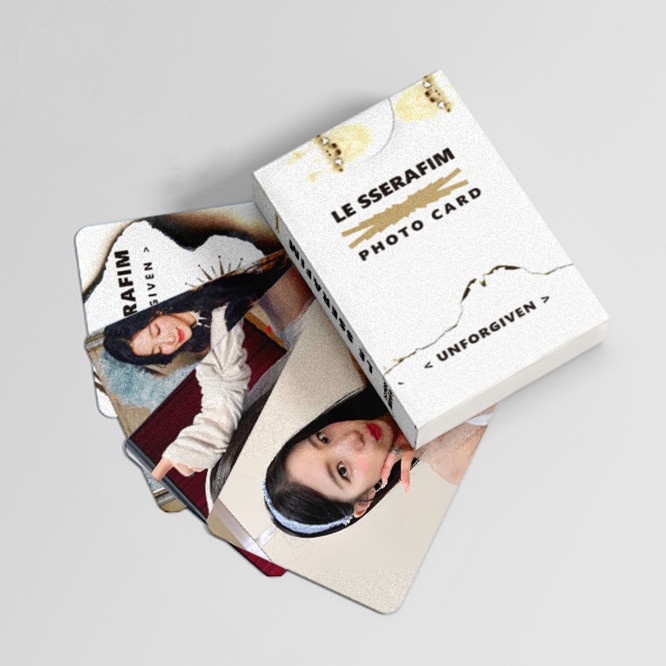 Hộp 50 Ảnh Lomo Card Lesserafim Nhóm Nhạc Kpop